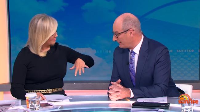 Approval from Kochie … Picture: Channel 7