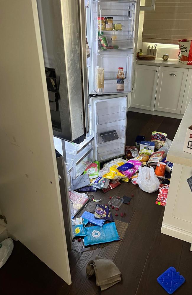 Items were pulled from the fridge and dumped on the floor. Picture: Supplied