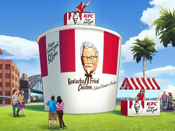 giant kfc bucket sde wjiw