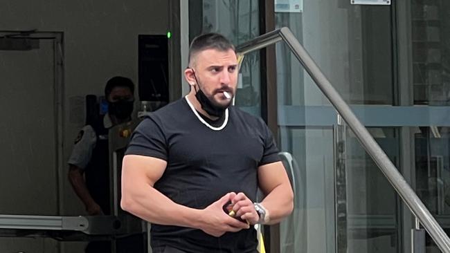 Aleksander Miceski outside Wollongong Courthouse on Tuesday. Picture: Dylan Arvela