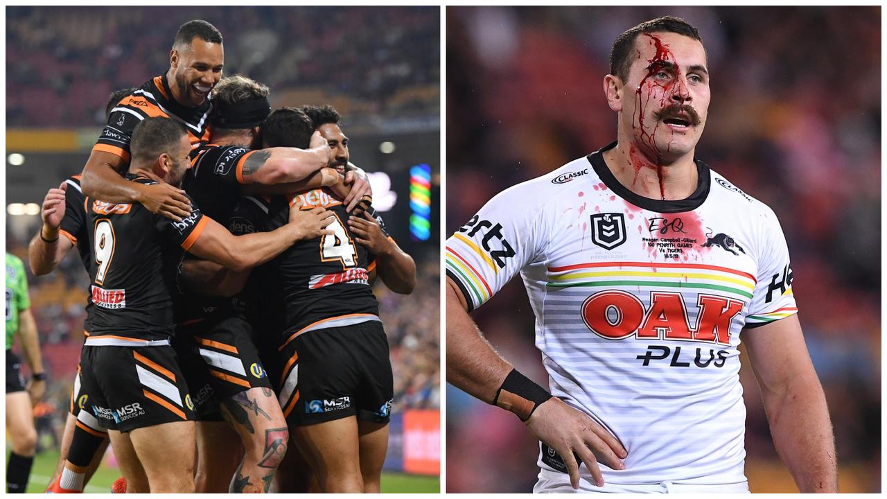 The Tigers hammered the Panthers at Suncorp Stadium.