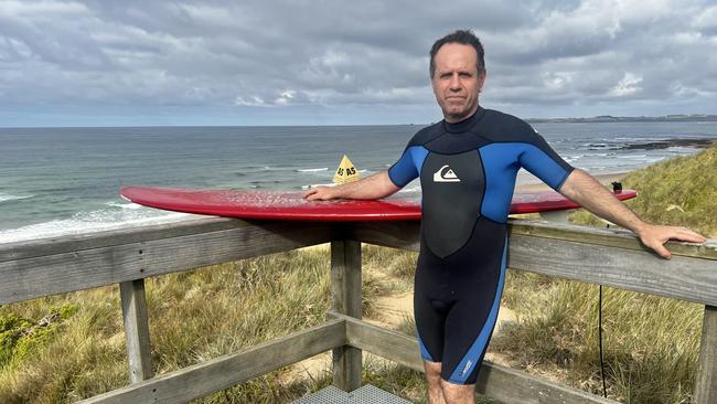 Local surfer Anthony Pesutto said there are hidden dangers at the Forrest Caves beach. Picture: Jack Colantuono