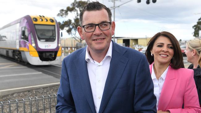 Premier Daniel Andrews with Marlene Kairouz.