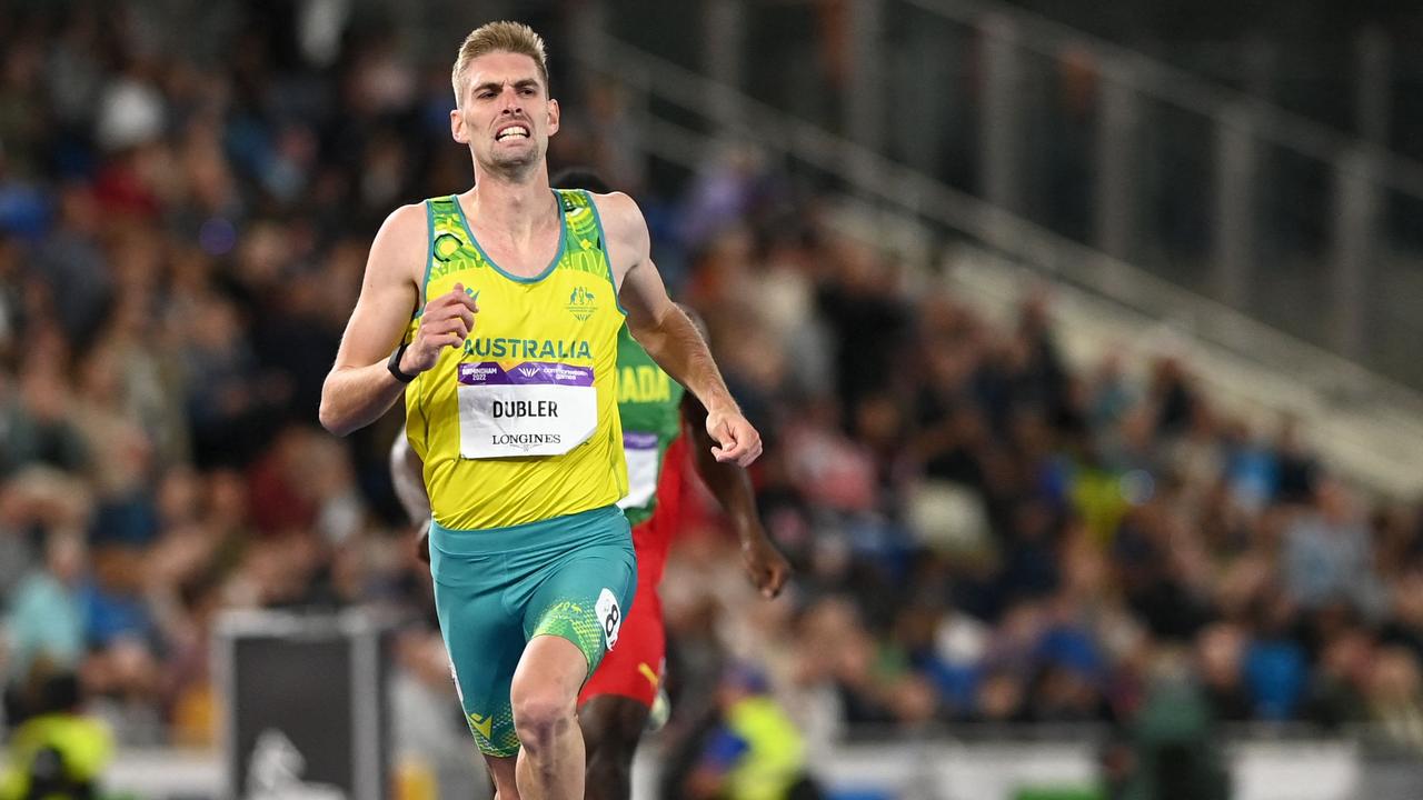 Dubler won the 400m event in the decathlon. (Photo by Glyn KIRK / AFP)