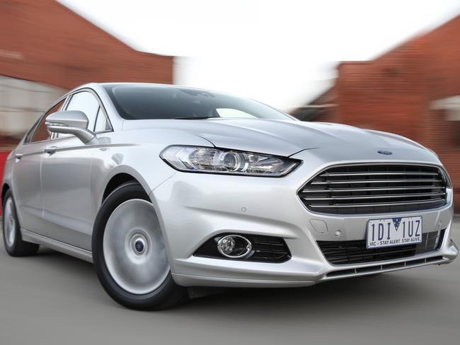 Breaking ground ... the new Mondeo will be the first car sold in Australia with rear seatbelt airbags standard on every model.