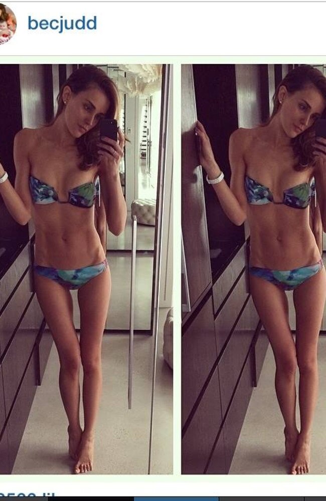 Rebecca Judd has been criticised for this Instagram photo of her.