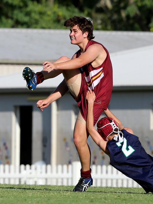 AIC AFL seniors match between Ambrose Treacy College and St Peters Lutheran College Picture David Clark