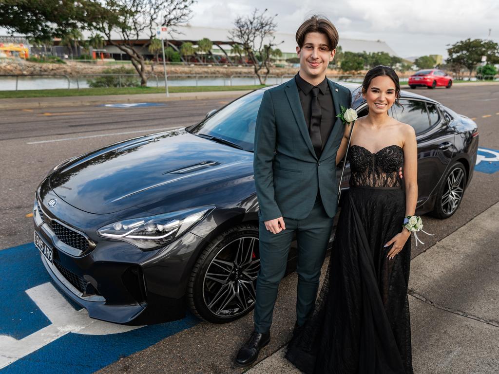 CLASS OF 2024: St Patrick's College Townsville school formal. Year 12 student Lucy Bale with Elliot Hoskings.