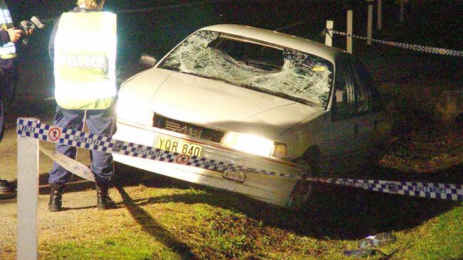 The Holden Commodore that was driven into a crowd of teenage partygoers