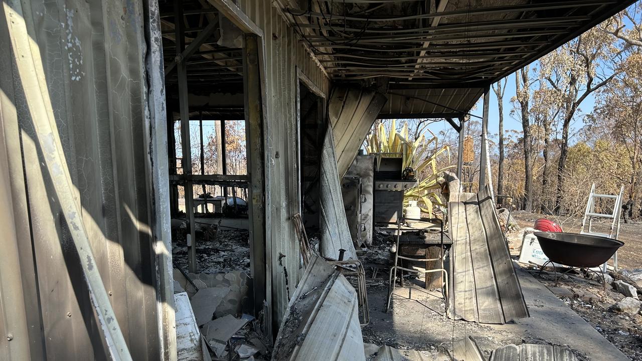 The home on Muller Road, Baffle Creek, was destroyed in the October 2023 bushfires.