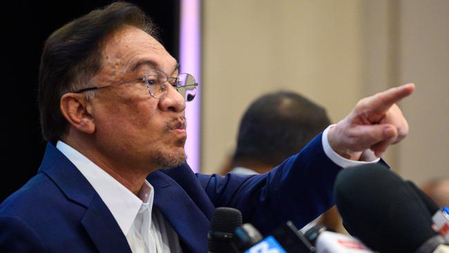 Anwar Ibrahim in Kuala Lumpur last month. Picture: AFP