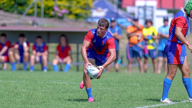 Billy Toms in action for the Newcastle-Maitland Region Knights against the Northern Rivers Titans during round one of the Andrew Johns Cup. Picture: DC Sports Photography.