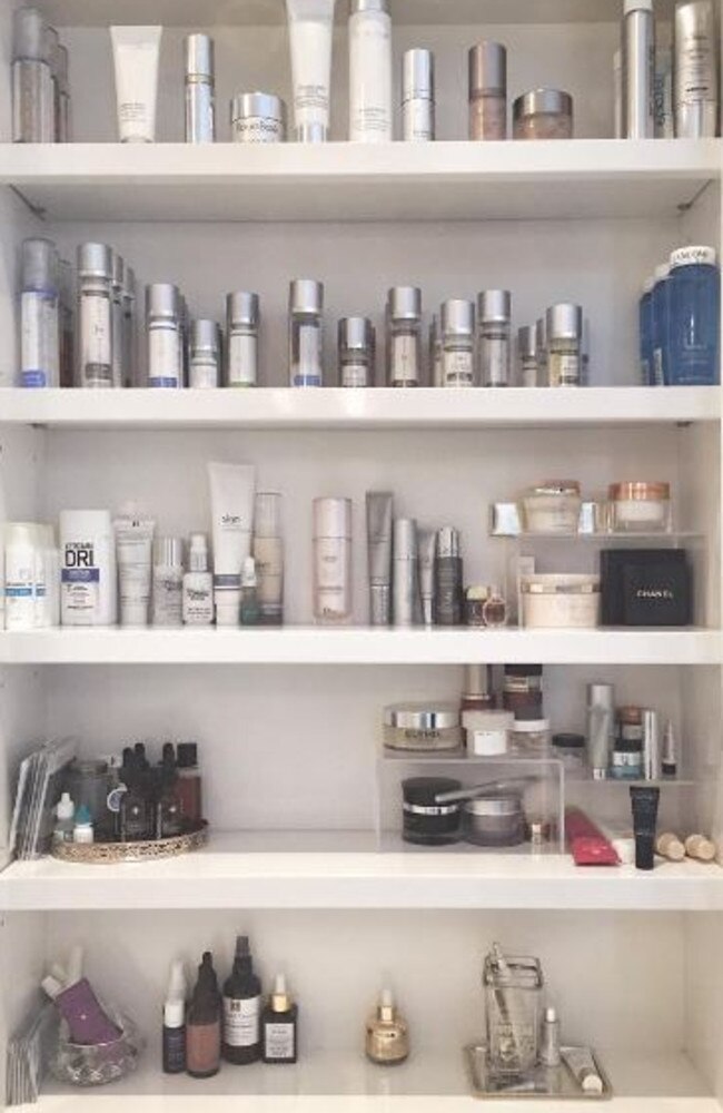 The products inside Catherine Zeta-Jones' cosmetics cabinet will cost you more than AU$6831