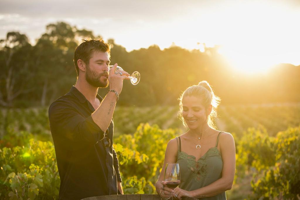 Chris Hemsworth and Elsa Pataky at the Jacob’s Creek estate in the Barossa Valley