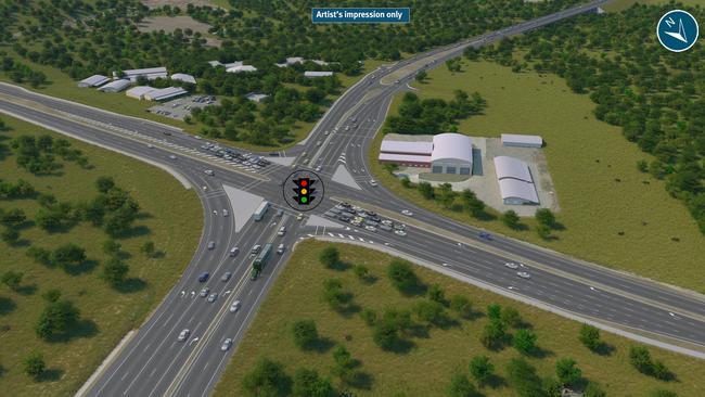 Rockhampton Ring Road – Bruce Highway and Yeppoon Road connection. PIC: TMR