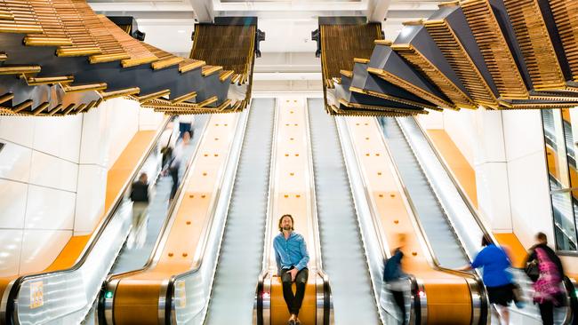 Wynyard Station's "Interloop" is the creation of Sydney artist and sculptor Chris Fox.