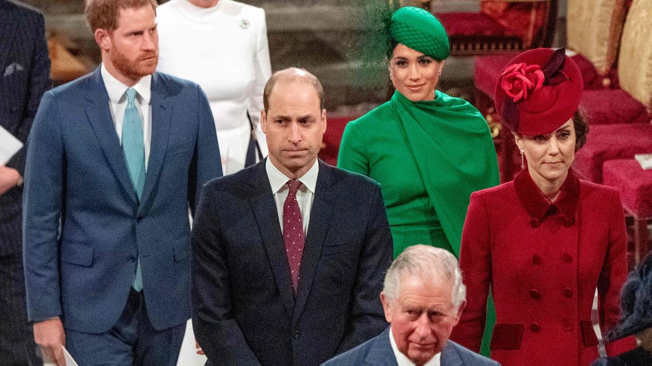 Harry and Meghan felt they were forced to take a “back seat” in the royal pecking order, despite their global popularity. Picture: Phil Harris/Pool/AFP