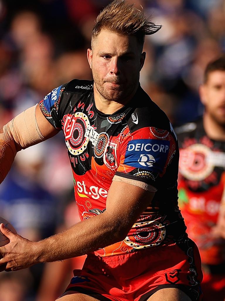 Jack de Belin in action for St George Illawarra. Picture: Cameron Spencer/Getty Images