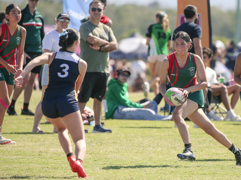 Redlands State High V McGreggor State High at the 2024 Gold Coast Titans All Schools Touch Football Picture: Glenn Campbell