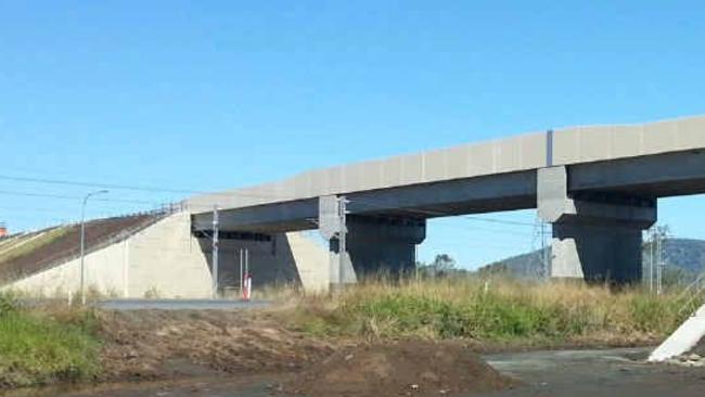 The Bruce Highway overpass near Rockhampton is likely to be put to its first test, with severe flooding forecast for this week. Picture: The Morning Bulletin