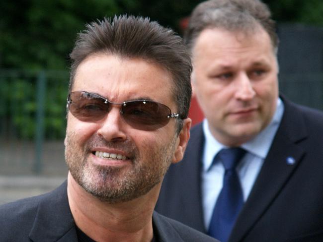 George Michael arrives at the Brent Magistrates Court in north London, June 2007, as he prepares for sentencing on charges of driving while unfit. Picture: AP