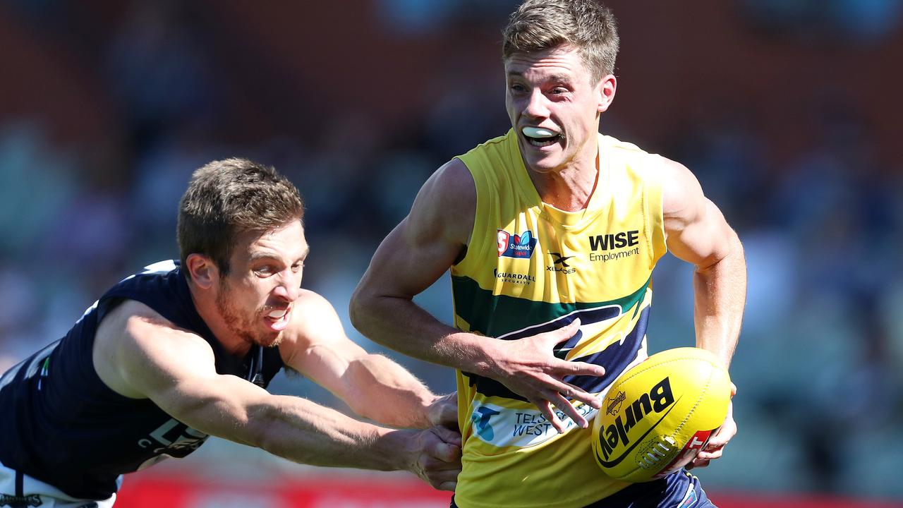 Jacob Wehr in action in the SANFL. Picture: Sarah Reed