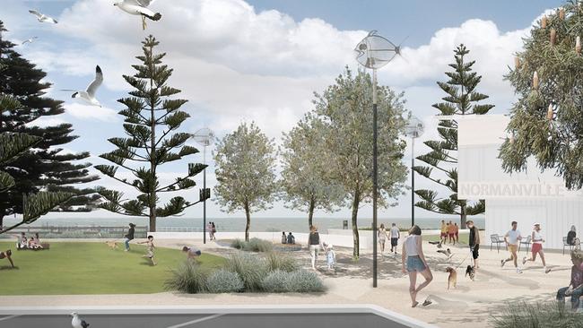 Artist's impressions of the Normanville Foreshore &amp; Jetty Caravan Park Masterplan. Picture: Supplied