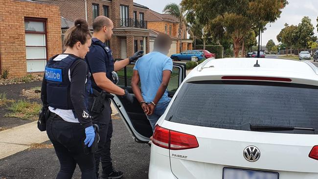 The group were arrested after raids in Sunshine and Tarneit on Thursday morning.