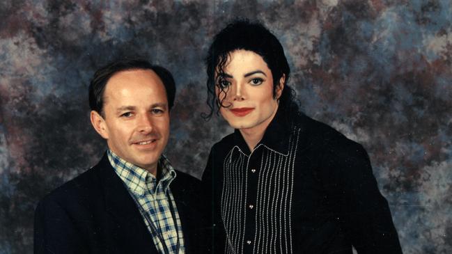 Walsh with pop icon and singer Michael Jackson, who he acted as publicist for during his 1996 Australian tour.