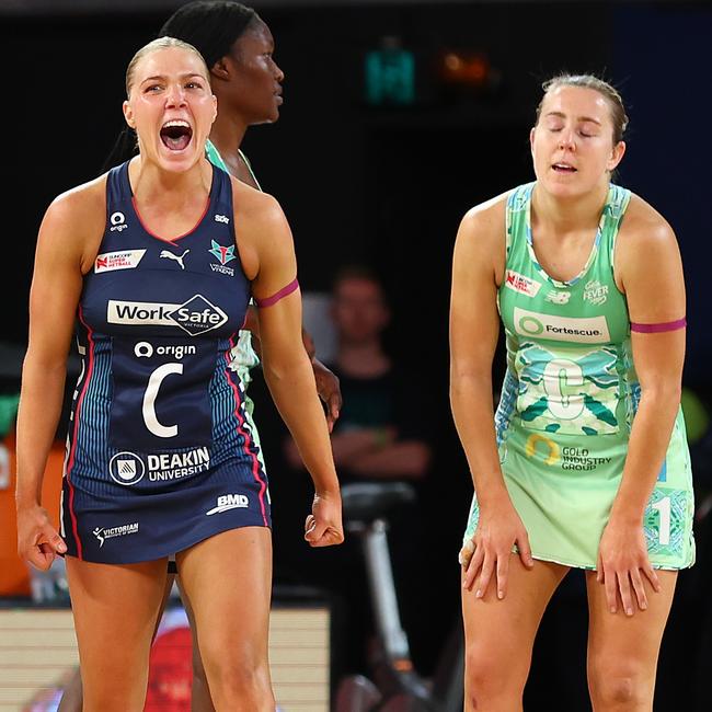 The Vixens’ vocal on-court leader Kate Moloney will captain the team again in 2025. Picture: Getty Images