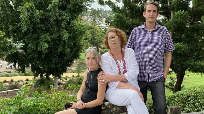 Sarah Grist, Alison Young and David Stone are speaking out about Labor MP Jim Madden's alleged inappropriate behaviour towards them. Picture: Sarah Elks