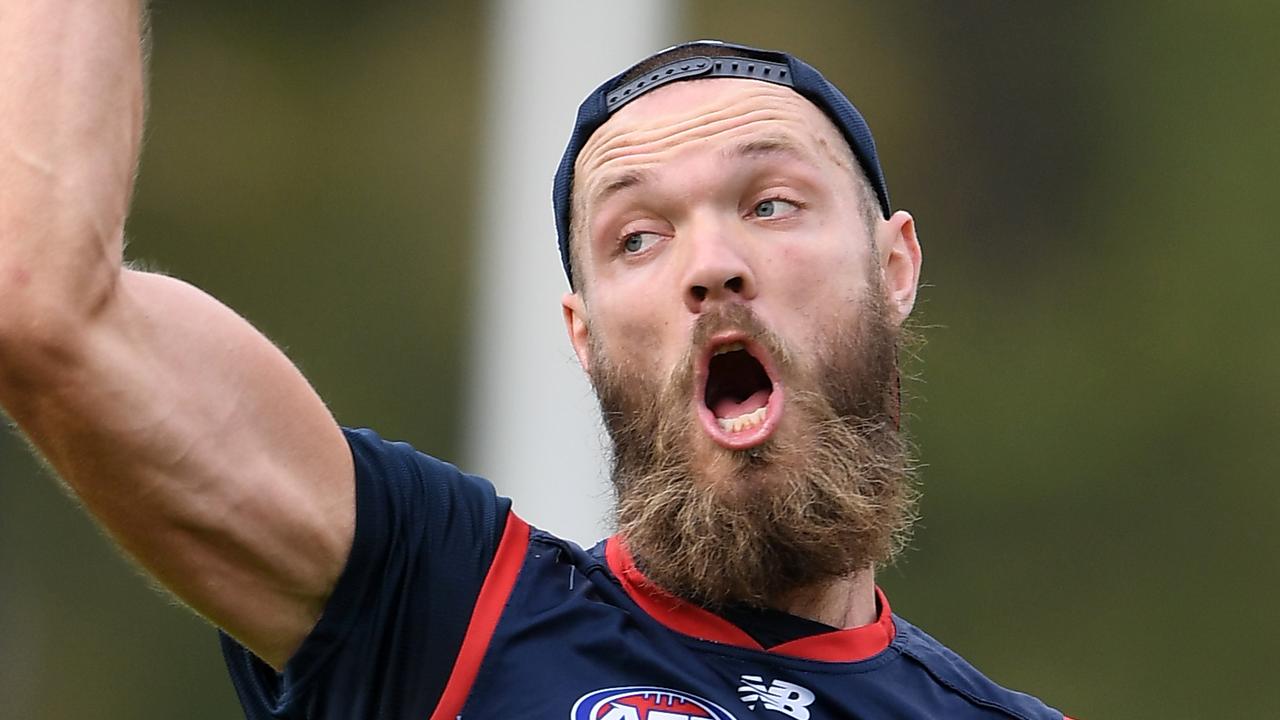 Max Gawn of the Demons is seen during training at Gosch's Paddock in Melbourne, Wednesday, May 1, 2019. The Demons play the Hawks in round seven of the AFL. (Image/Julian Smith) NO ARCHIVING