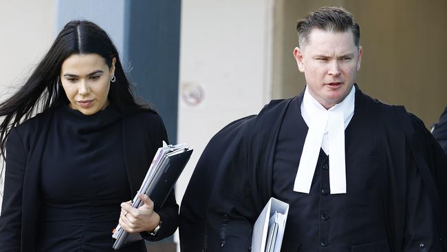 Office of the Director of Public Prosecutions barristers Emily Thambyah and Nathan Crane leave the Cairns Supreme Court on the first day of the pre-trial hearing for Rajwinder Singh, who is accused of the murder of 24-year-old Toyah Cordingley on Wangetti Beach on October 21, 2018. Picture: Brendan Radke