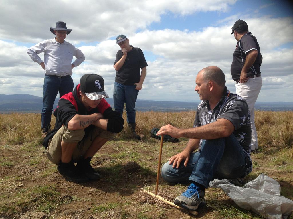 On Table Top Mountain are (from left) Mark Copland, Darnell Southey, Ray Kerkhove, James Bonner and Daryl Docherty. Photo Contributed