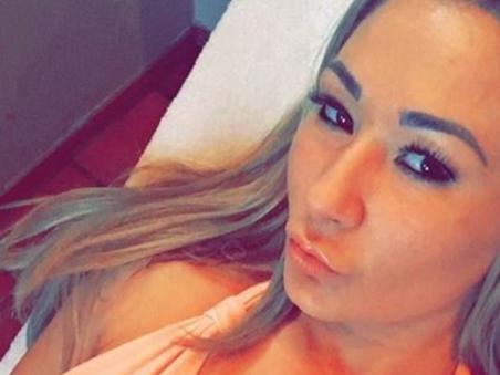 Nicole Peri bombarded ex boyfriend with dozens of pics after he dumped her. Picture: Twitter