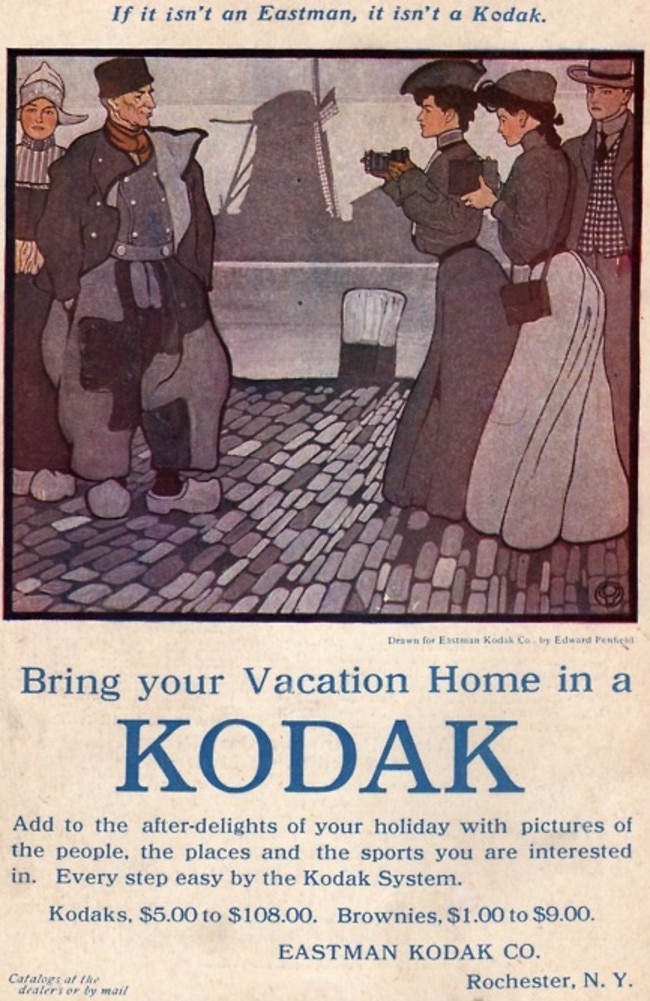 This Kodak advert from 1905 looks influenced by a Renoir painting. Picture: OldSchoolAds