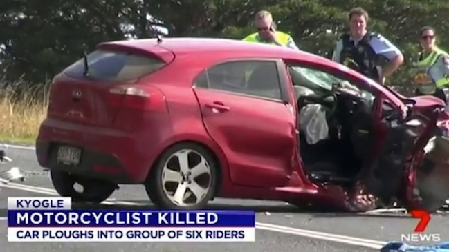 One man dead, four others injured after car and motorcycles collide in Kyogle, NSW (7 News)