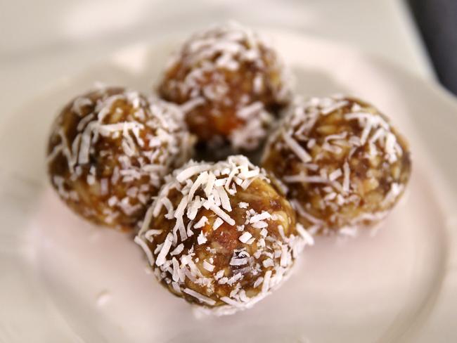 Jesinta’s peanut butter protein balls is a great pick-me-up snack. Picture: Tim Hunter