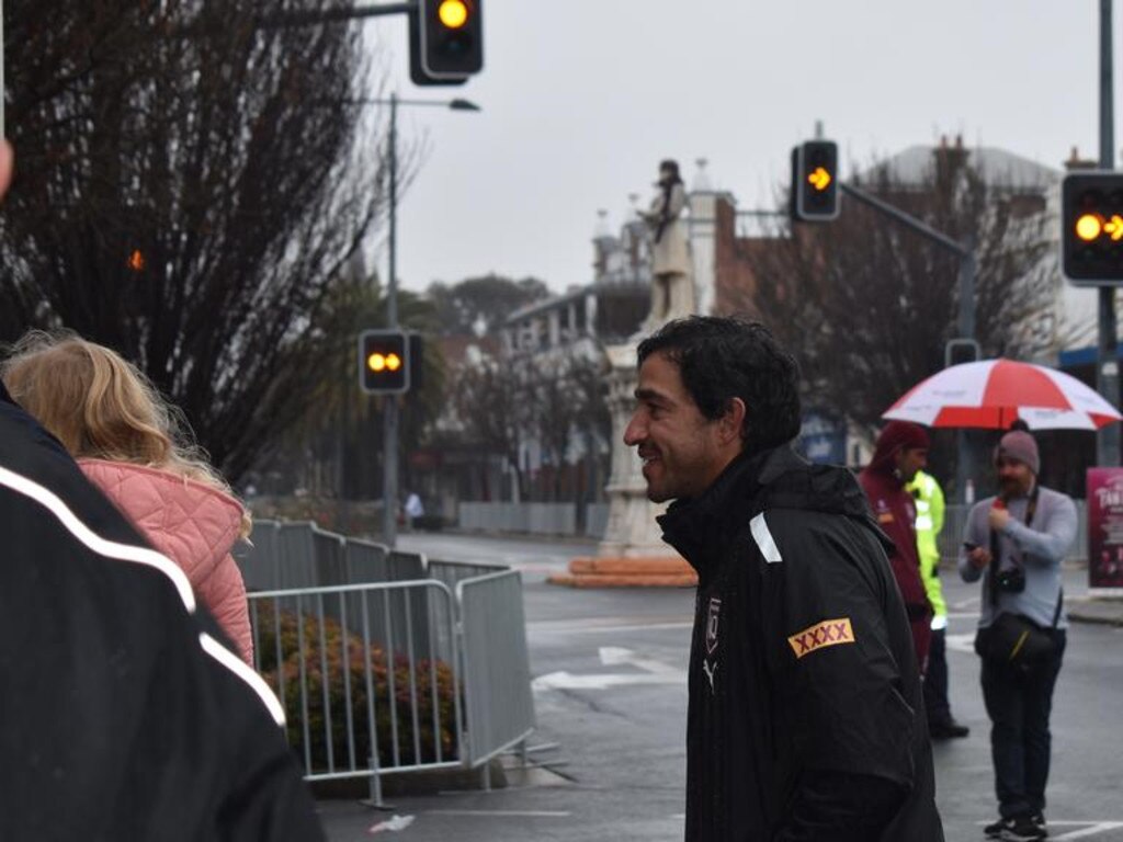 Johnathan Thurston was one of the most popular guests to walk down Warwick's main street during the Queensland Maroons Fan Day street parade on a gloomy day in 2022. (Photo: file)