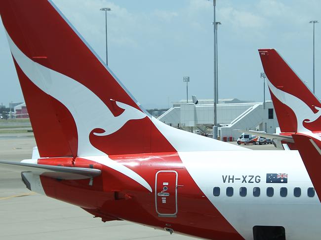 QANTAS aircraft and baggage handlers pictured at Brisbane Airport, Brisbane Friday 30th November 2018 Picture AAP/David Clark