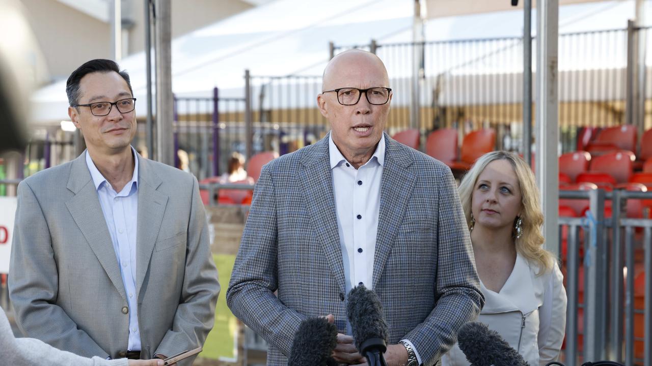 Mr Dutton has announced the plan as part of a response to “crime gangs”. Picture: Richard Dobson / NewsWire