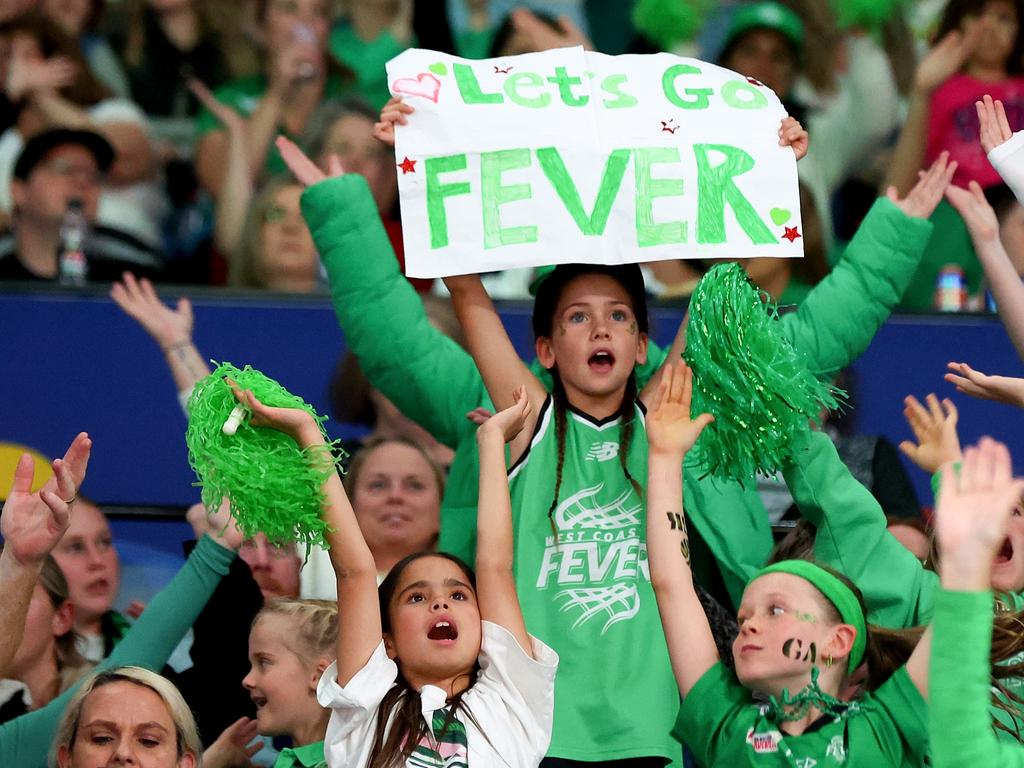 Almost 11,000 fans were at the RAC Arena for the Fever’s win. Picture: James Worsfold/Getty Images