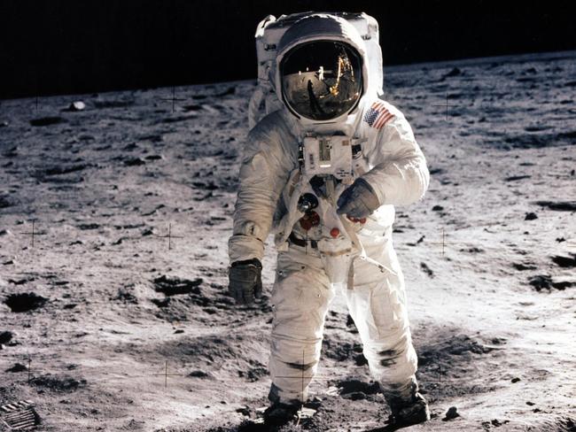 Men made it to the moon in 1969 (including Apollo 11 astronaut, Buzz Aldrin, above) but NASA has revealed its plans to put a women in the moon as part of its Artemis program in 2023. Picture: NASA/AFP