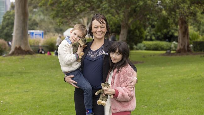Legacy family: Catherine Rushbrooke with her children Isabella and George.