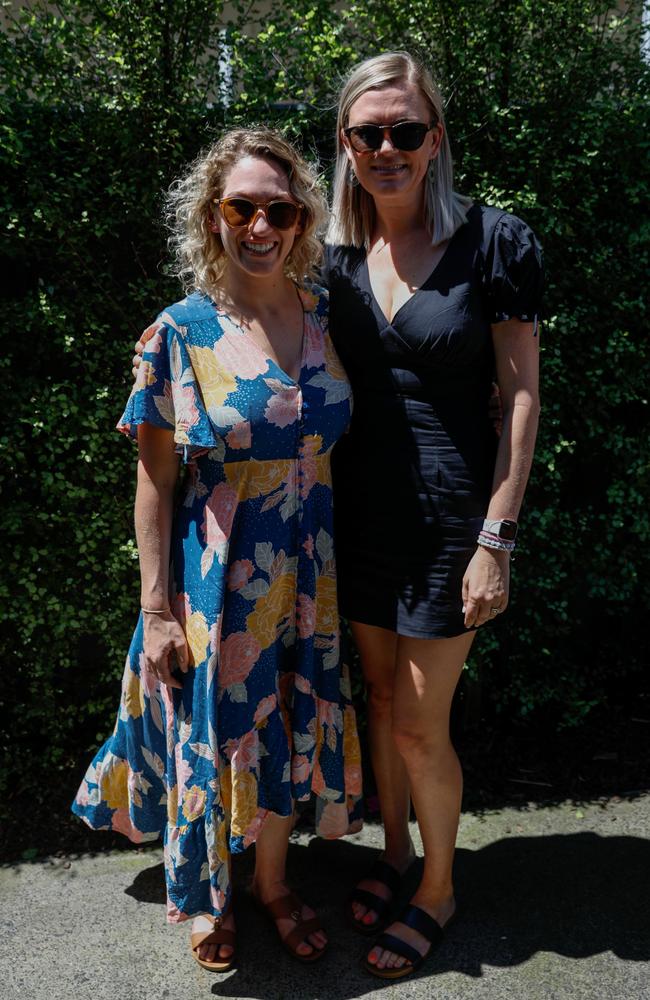 Abigail Lewis, left, with Kathryn Hewson from Huskisson at Flamin Galah Brewery in Huskisson for Melbourne Cup Day. Picture: Nathan Schmidt