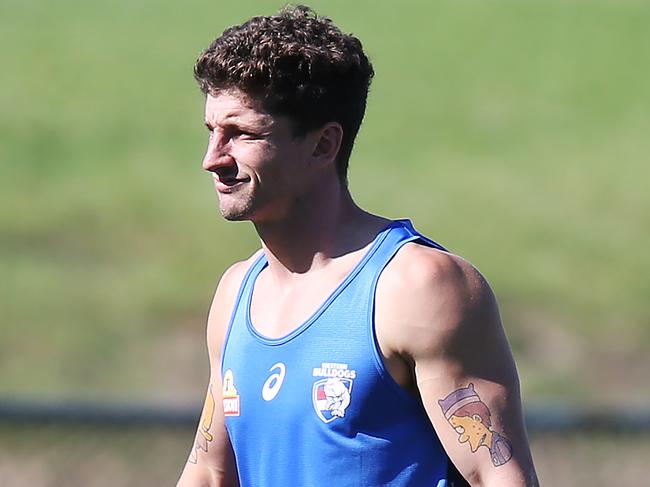 MELBOURNE, AUSTRALIA - APRIL 02: Tom Liberatore of the Bulldogs walks off the track early during a Western Bulldogs AFL training session at Whitten Oval on April 02, 2019 in Melbourne, Australia. (Photo by Michael Dodge/Getty Images)