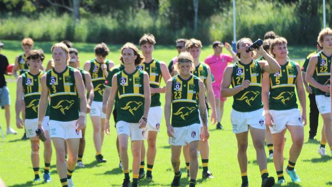 QAFL Colts action between Redland Victoria Point and Maroochydore. Saturday April 6, 2024.