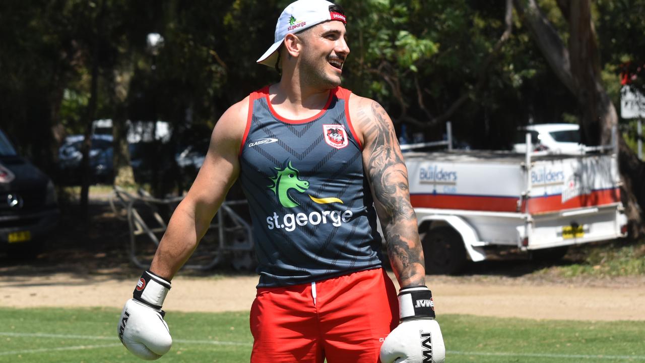 St George Illawarra's Jack Bird at Dragons training. Source - Dragons Digital