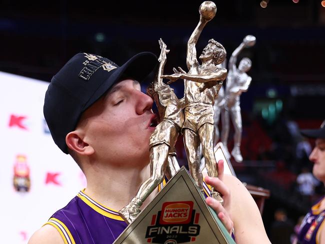 DJ with the spoils of ultimate victory. Picture: Getty Images