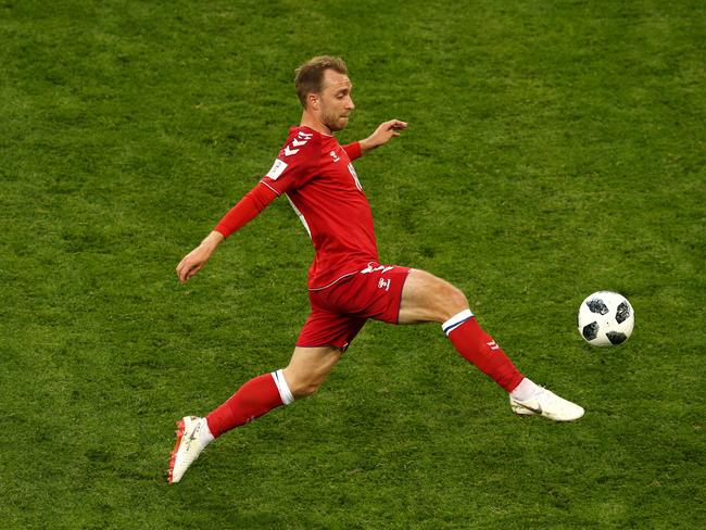 Australia’s plans will revolve around stopping Denmark superstar Christian Eriksen. Pic: Getty